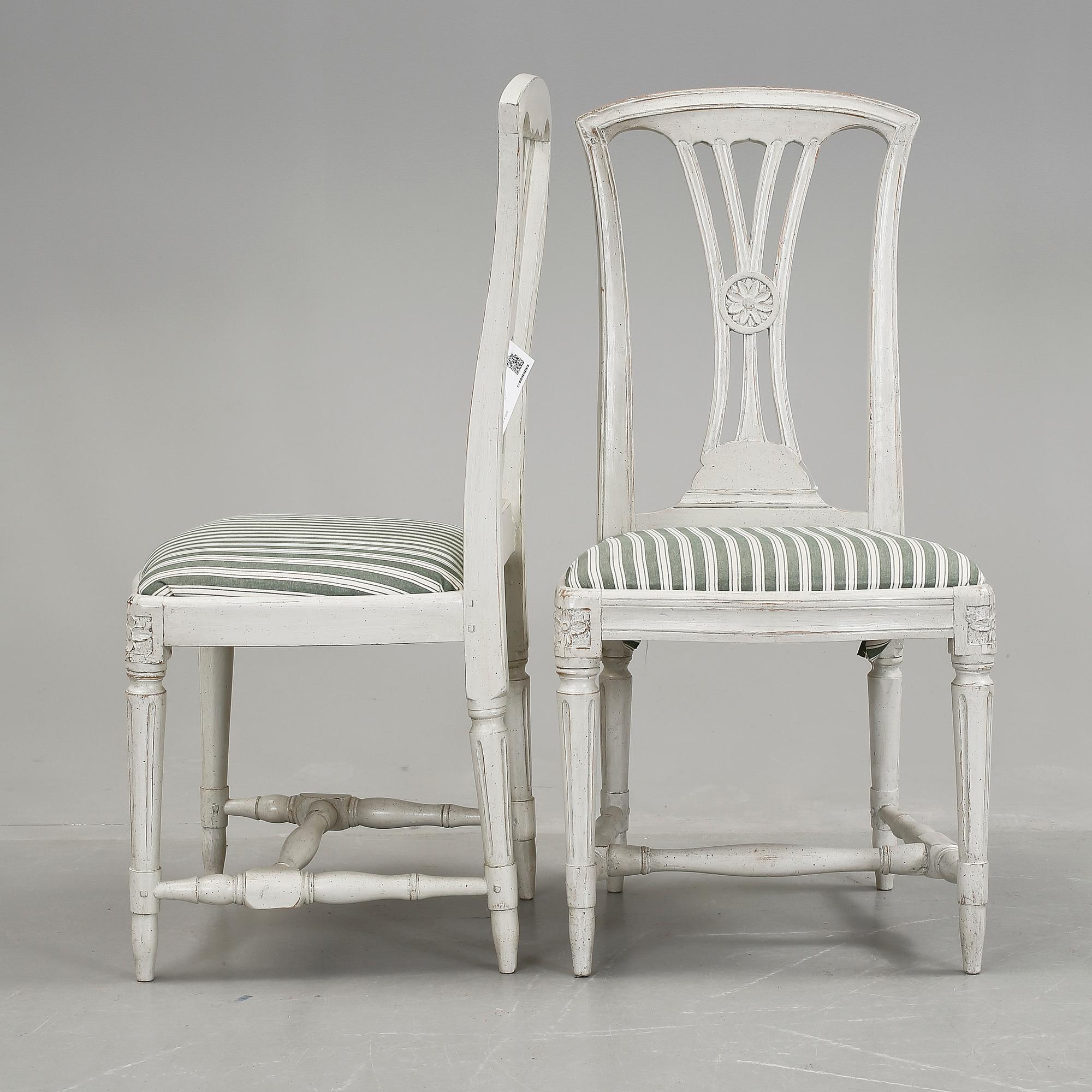 STOLAR, 4 st, gustaviansk stil, 1900-tal.