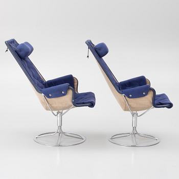 Bruno Mathsson, Armchairs, a pair, Jetson, Dux, second half of the 20th century.