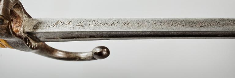 BAJONETTER, ett par, metall, 1800-tal.