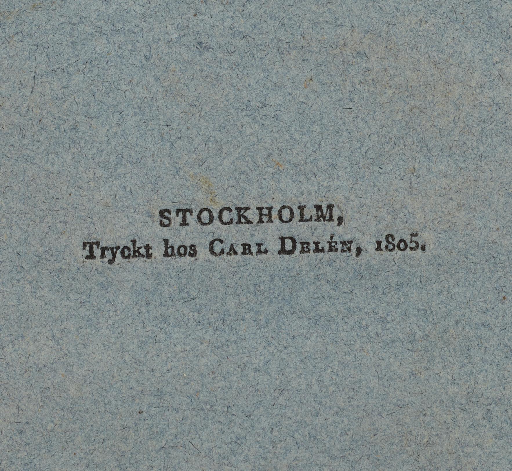 JOHAN WILHELM PALMSTRUCH, "Svensk Botanik, vol I-V. 1803-1805.