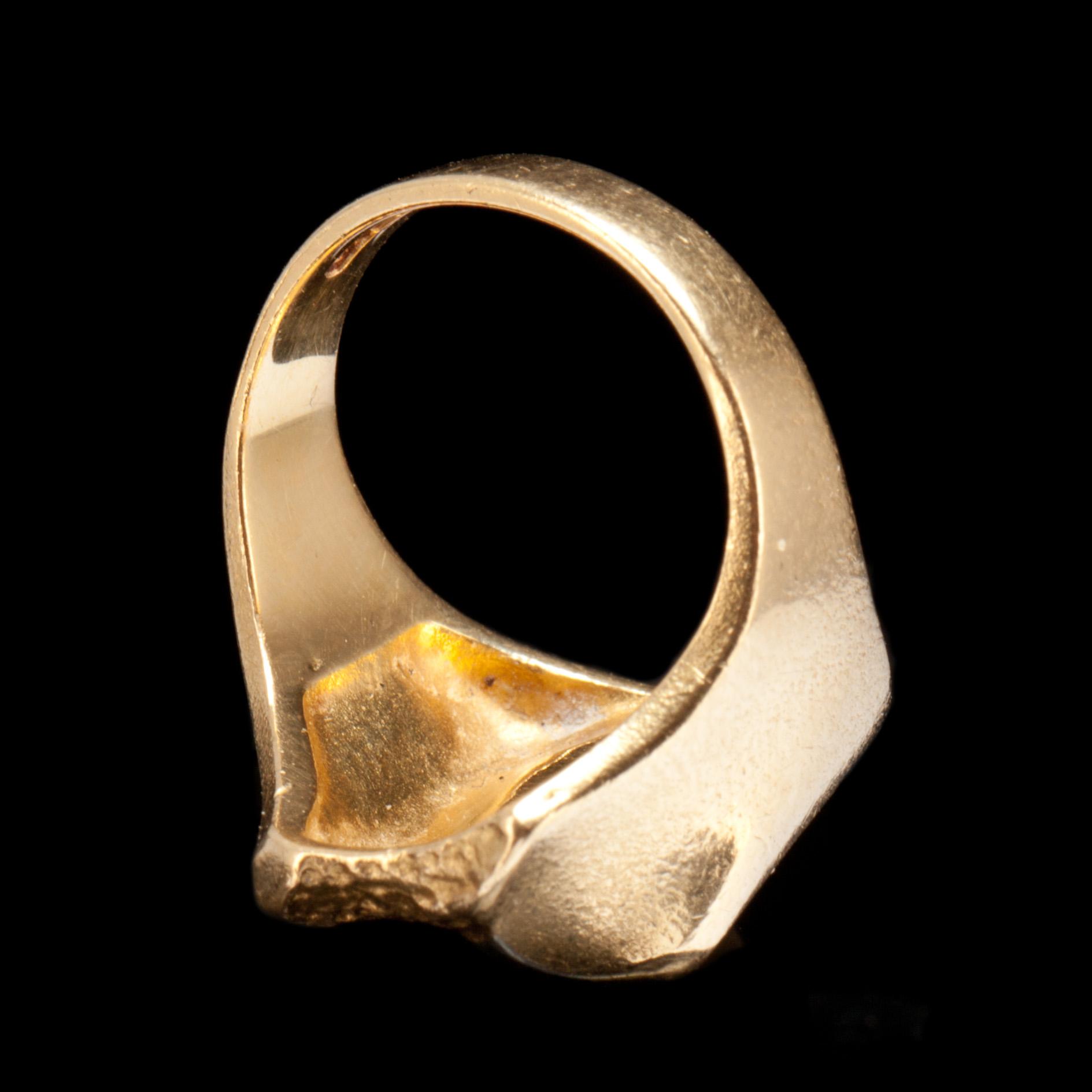 RING, 18k guld, platina. Lapponia, Finland, 1987. Vikt ca 10g.