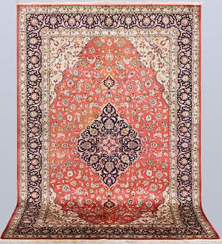 Carpet, Ghom, older, silk warp, 206 x 131 cm.