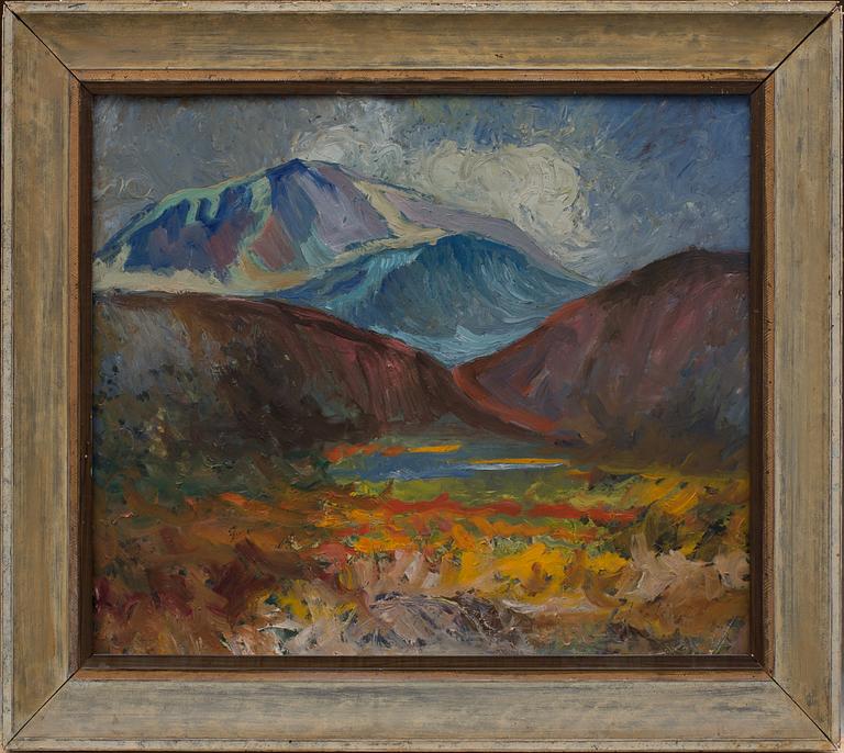 PÄR IVAR TÖRNEBACKE, olja på pannå. Signerad.