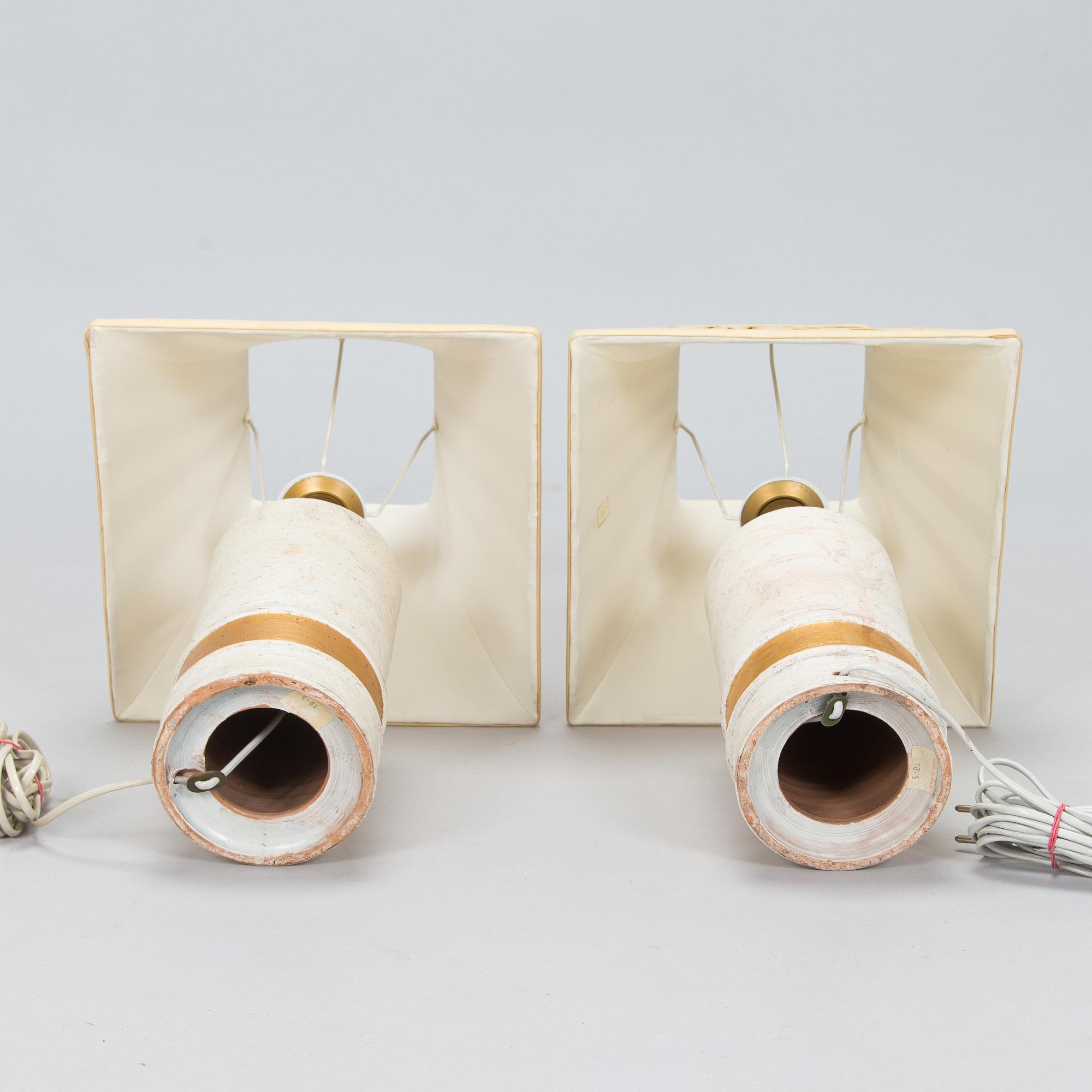 A pair of 1960/1970 table lamps for Bitossi.