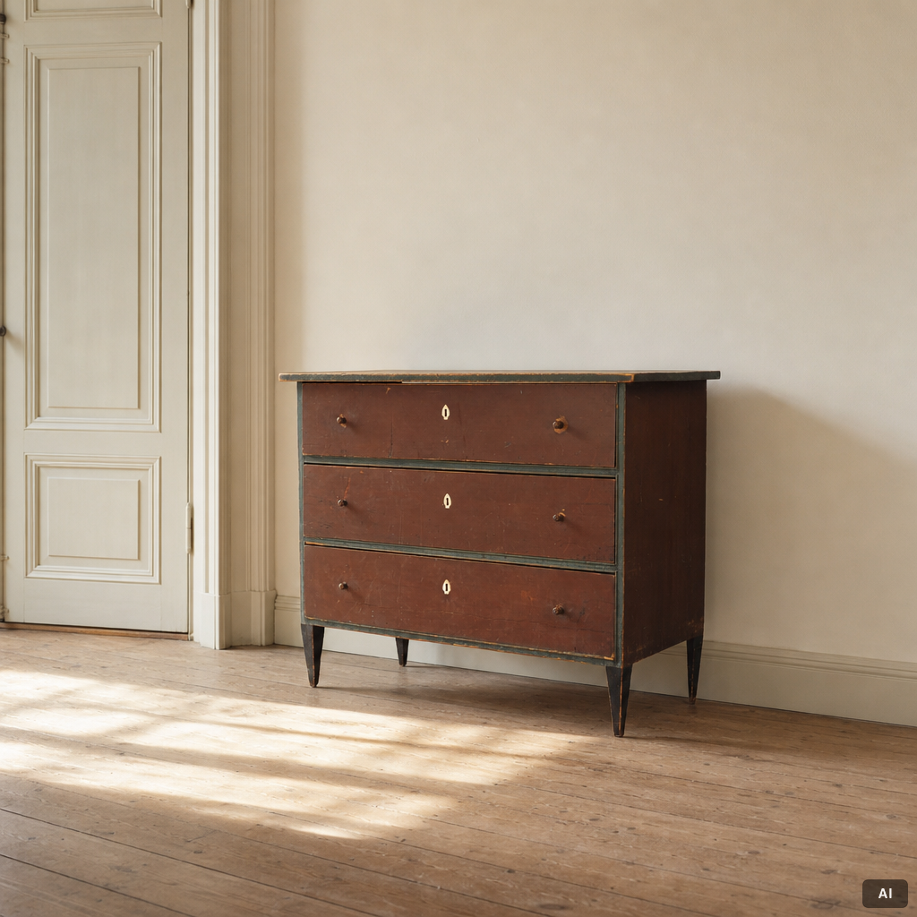 19th century Folk art chest of drawers.