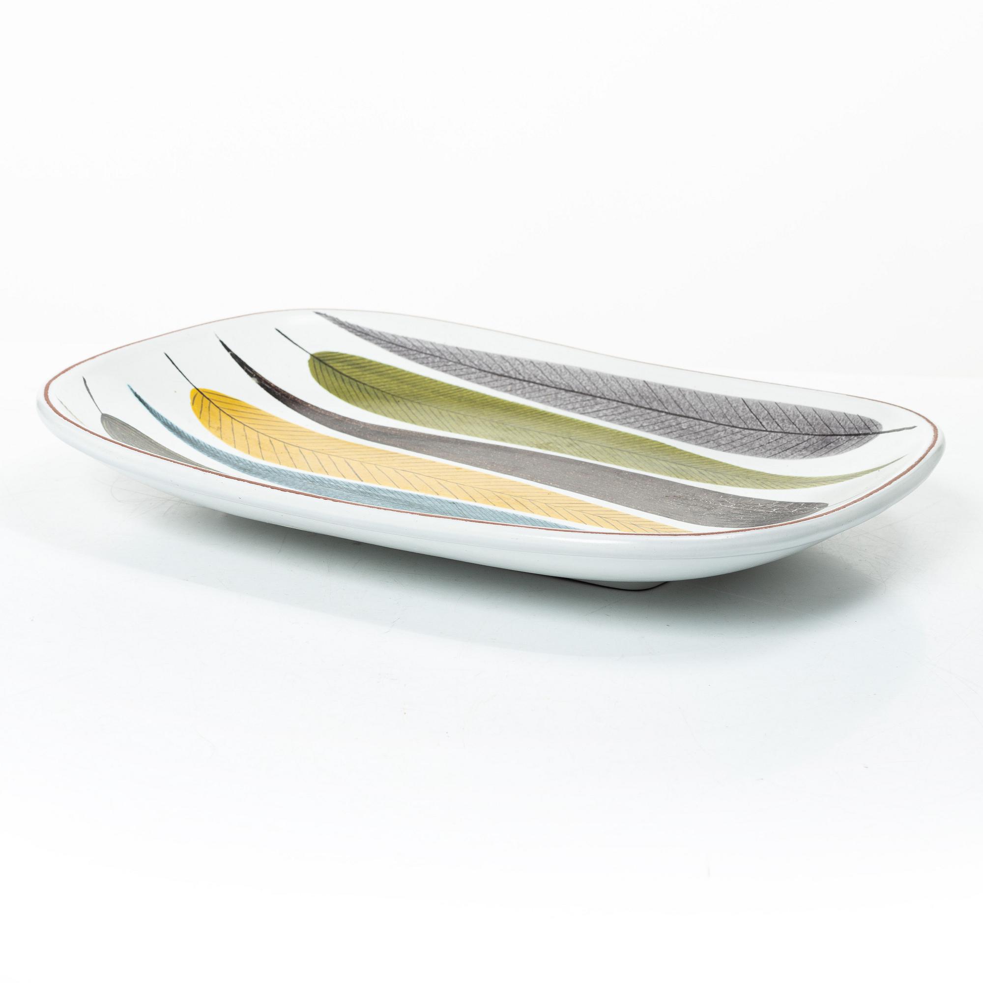 Stig Lindberg, Dish, 2+1, faience, Gustavsberg studio.