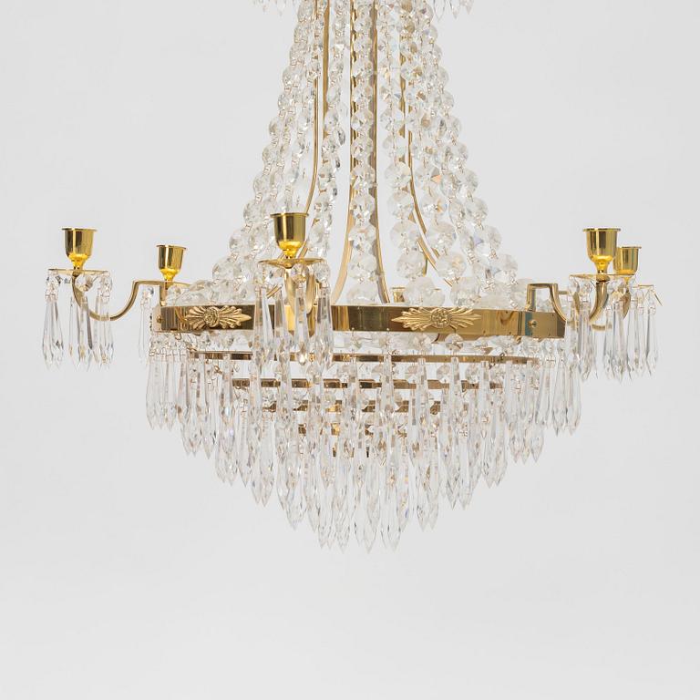A Gustavian style chandelier, Krebs, Stockholm, 2016.