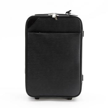 A black Epi Leather Pégase 55 Suitcase.