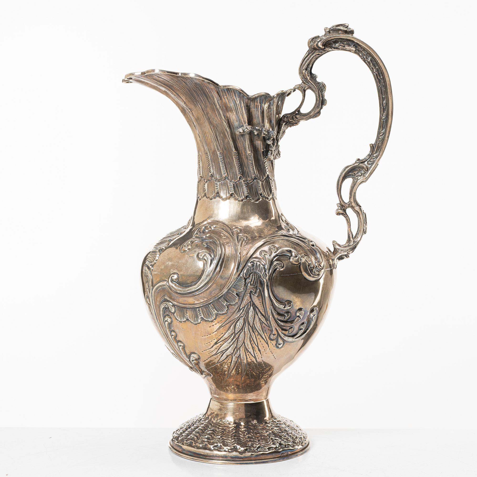 Lale Silverware & Co Ltd, a sterling silver pitcher, Istanbul, Turkey, 20th century.
