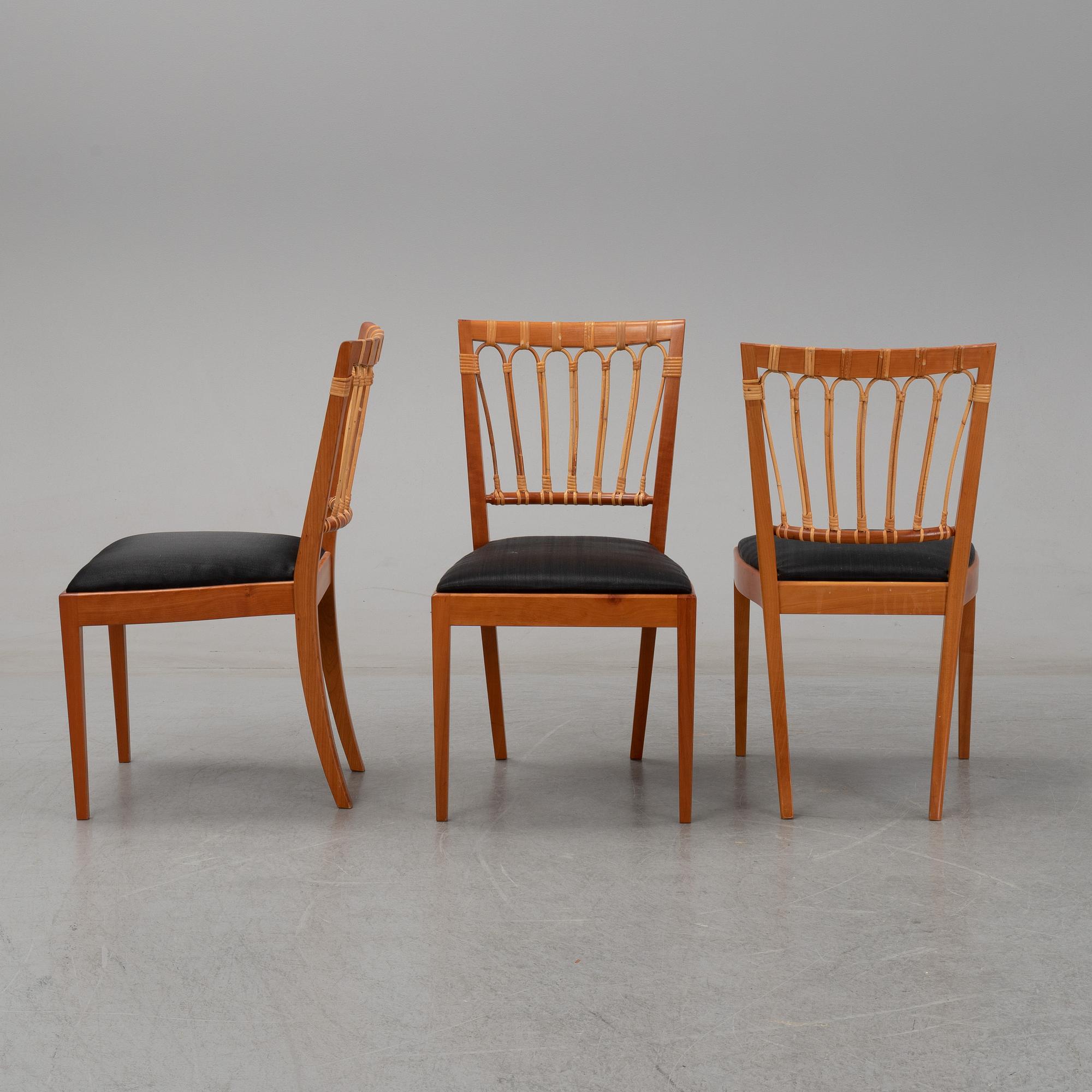 Josef Frank, stolar 6 st, modell 1165, Firma Svenskt Tenn.