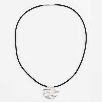 Lapponia collier sterlingsilver och svart band.