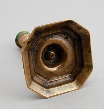 LJUSSTAKE, mässing, barock, 1700-tal.