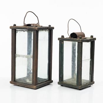 Two stable lanterns, 19th century.