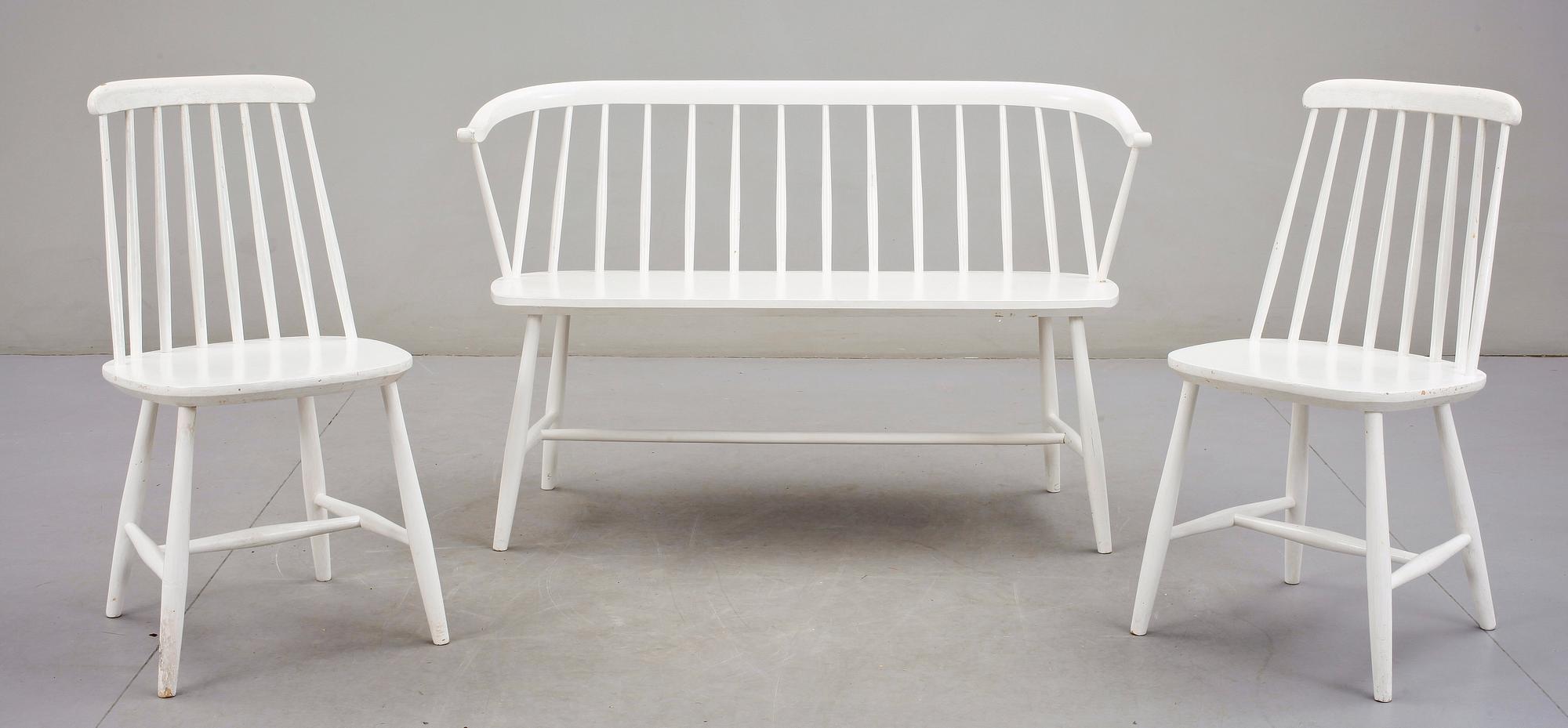 SOFFA OCH STOLAR, 1+2 delar, Nesto Stolfabrik, Nässjö, 1963.