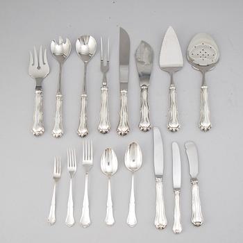 A Finnish silver cutlery, second half of the 20th century (63 pieces).