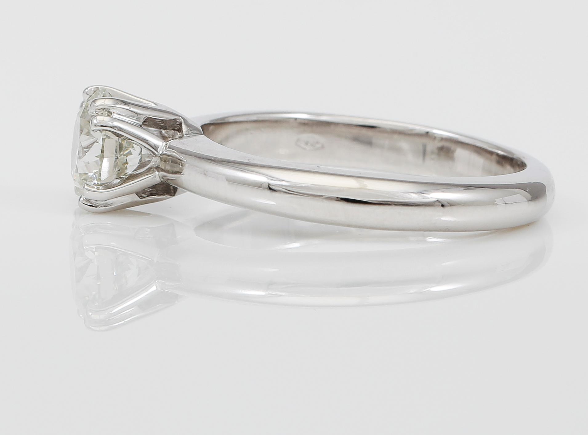 RING, solitär briljantslipad diamant 1,16 ct.