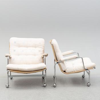 BRUNO MATHSSON, A pair of 'Karin' armchairs, Dux.