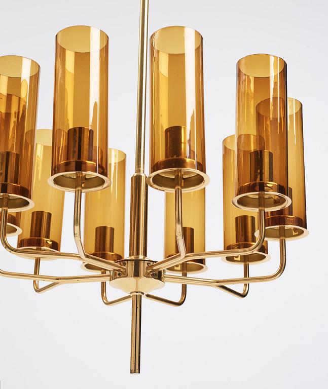 Hans-Agne Jakobsson, a pair of, "Sonata" chandeliers, model T-434/10, Hans Agne Jakobsson AB, Markaryd, Sweden 1960-70s.