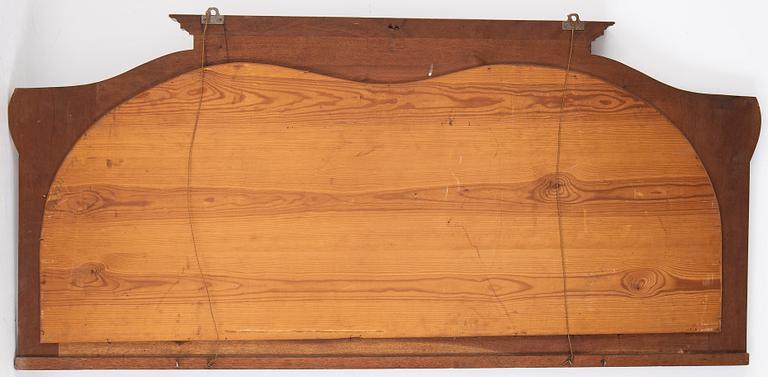 A mahogany Art Nouveau mirror, early 20th century.