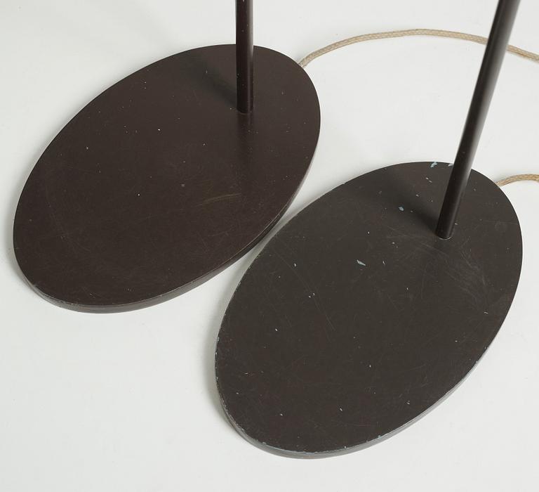 Arne Jacobsen, a pair of "Royal" floor lights, Louis Poulsen, Denmark, probably 1960's.