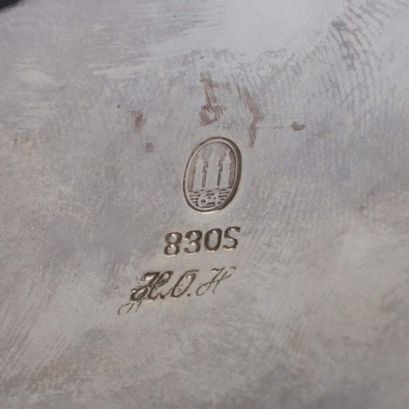 KAFFESERVIS, silver, 4 delar, varav 3 delar Danmark 1964. Vikt ca 1 118 gram.