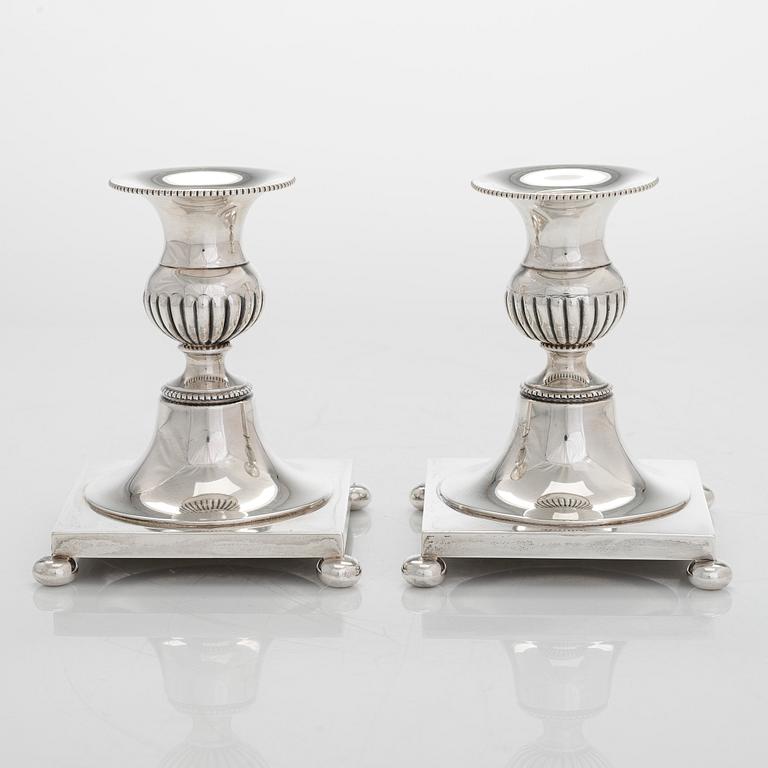 A pair of silver candelsticks, Suomen Kultaseppä Oy, Turku 1939.