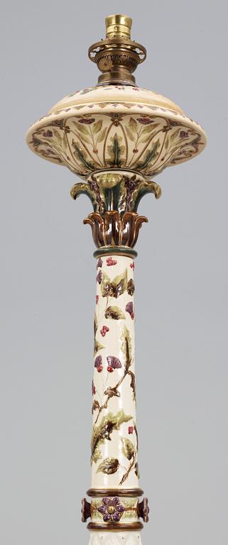 GOLVLAMPA, majolika, "Ivory", Rörstrand, 1800/1900-tal.