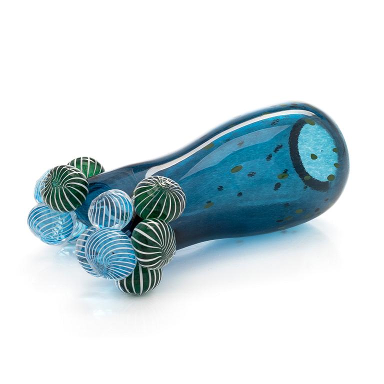 Alma Jantunen, glass sculpture, "Blue Rain", signed Alma Jantunen 4/10.