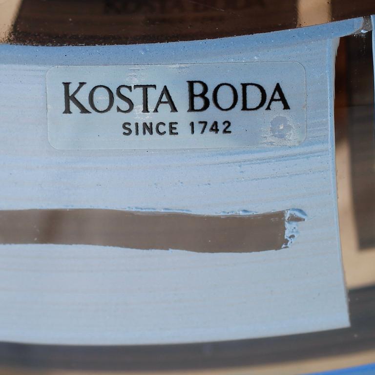 MONICA BACKSTRÖM, skulptur, glas, Kosta Boda, signerad.