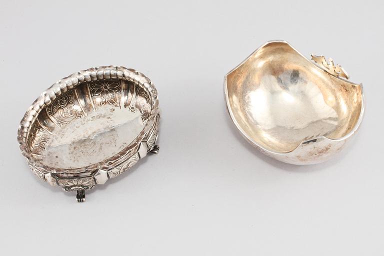SKÅLAR, 2 st, silver, 1900-tal. Vikt 625 g.