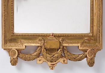 A Gustavian Giltwood mirror by J. Åkerblad (master in Stockholm 1758-1799).