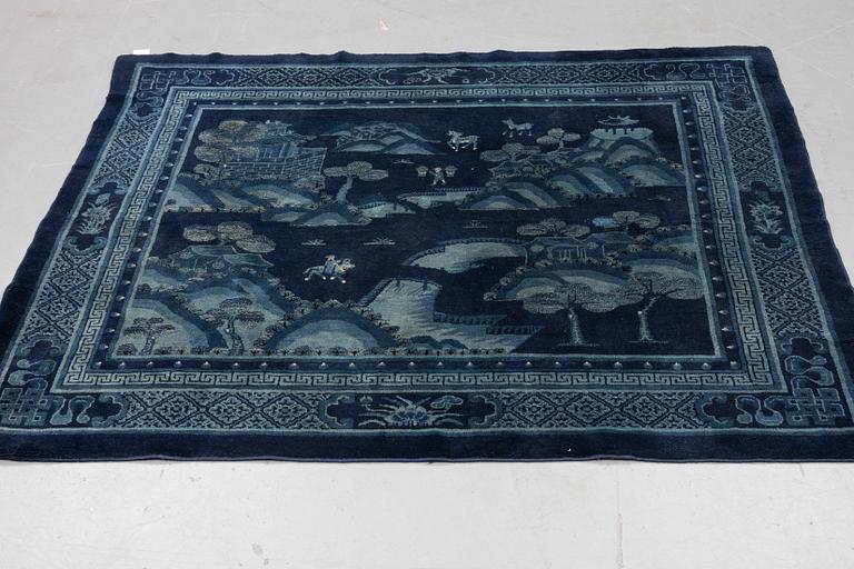 A Chinese semi-antique carpet, measurement approx 197 x 167 cm.