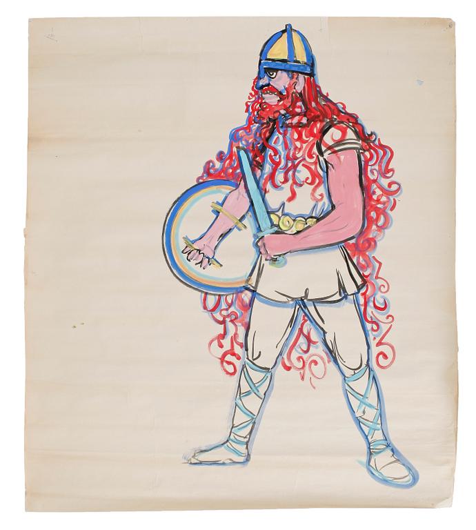 CARL KYLBERG, akvarell. A tergo påskrift i blyerts.