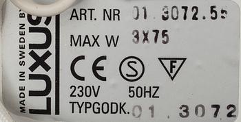 A pair of UNO OCH ÖSTEN KRISTIANSSSON "Plafo", Luxus, Osby ceilinglamps.