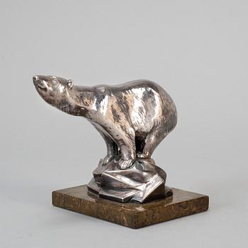 CHARLES SVEJSTRUP MADSEN, a silver plated sculpture, signed.