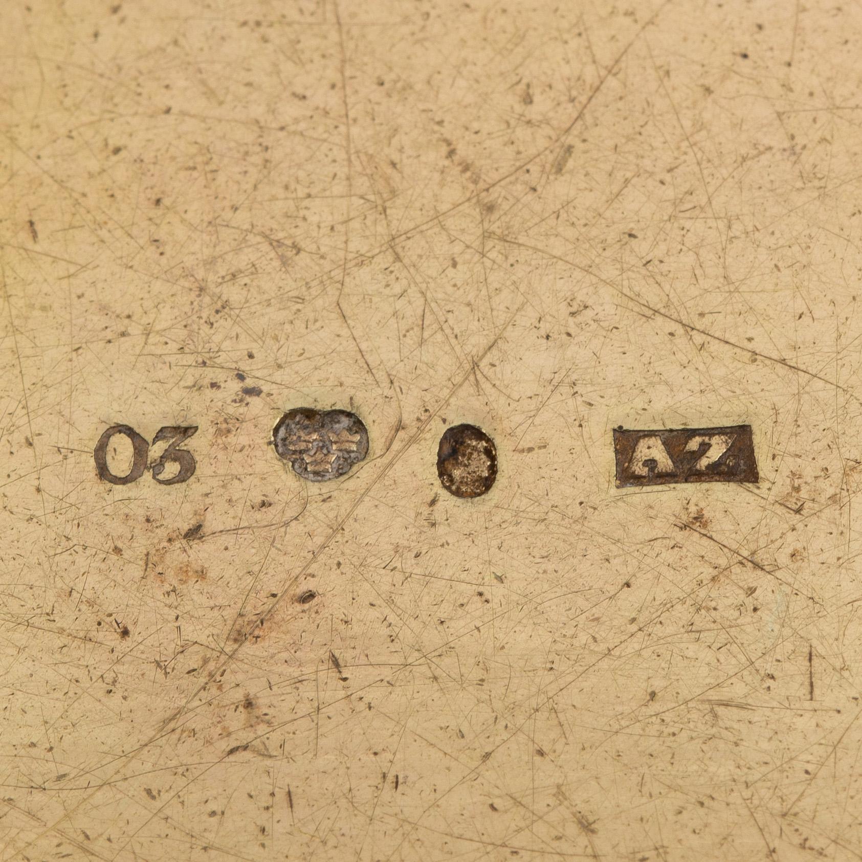 A Swedish silver box, mark of Adolf Zethelius, Stockholm 1820.