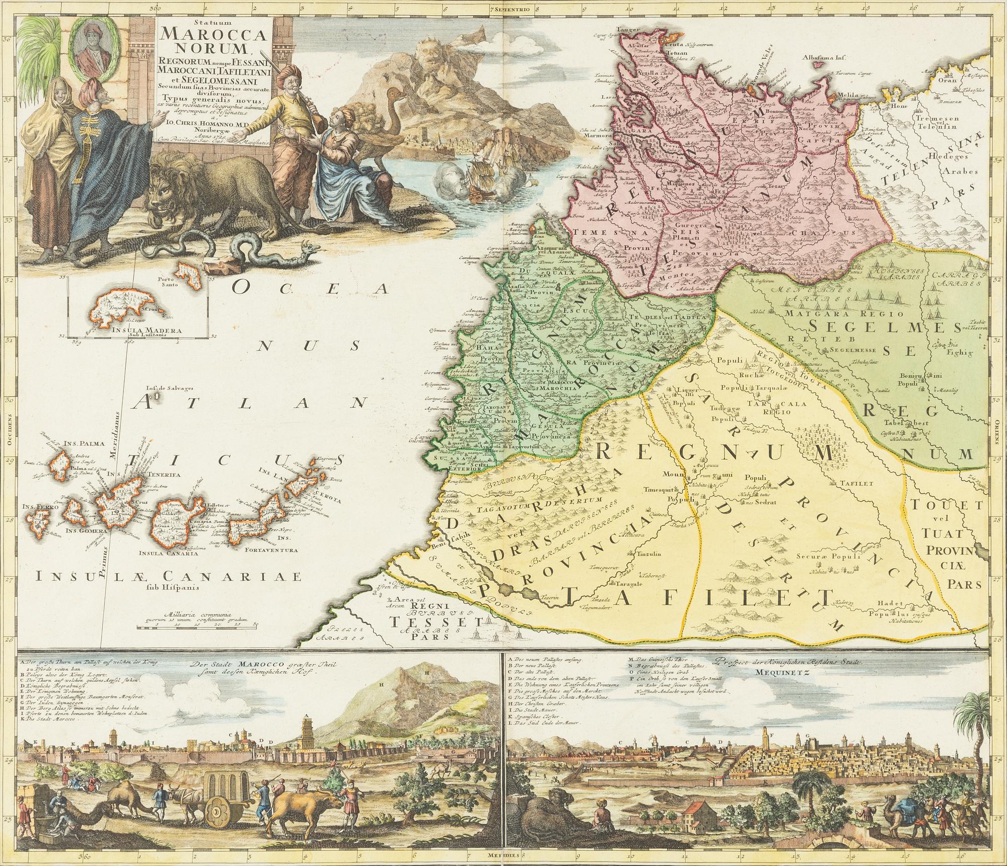 Johann Christoph Homann, "Marocca Norum".