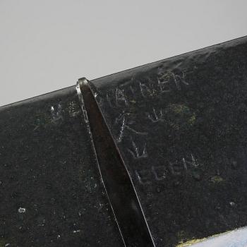 VÄGGSKULPTUR/SKÅL, stengods Birger Kaipiainen, Rörstrand, 1954-1958.