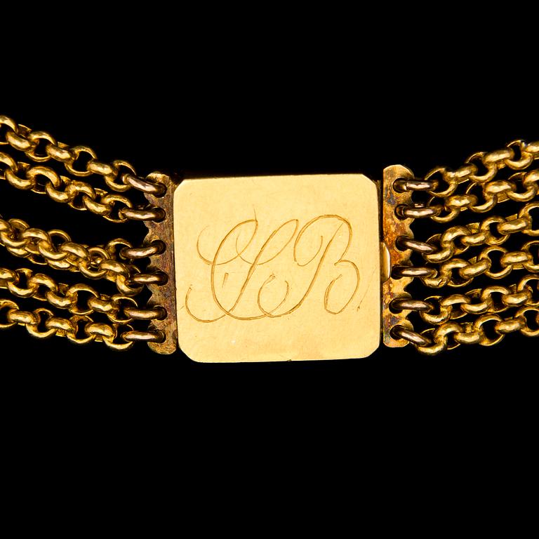 A NECKLACE, 23K gold. Stockholm, Sweden 1819.