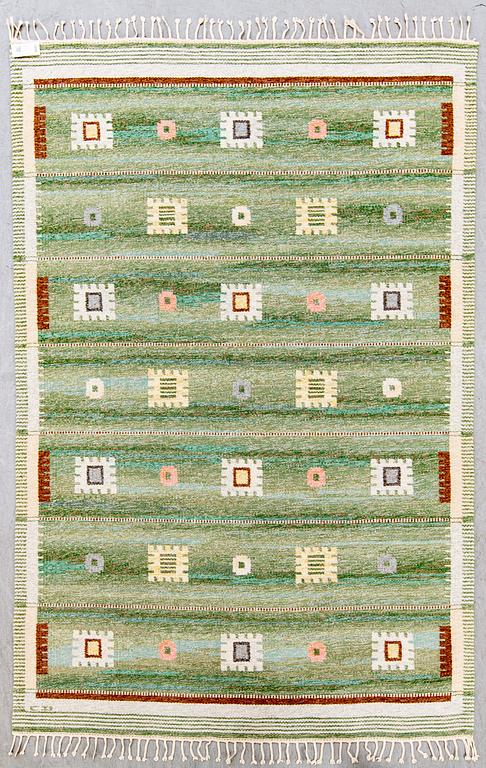 Carl Dangel, a flat weaver carpet ca 260 x 178 cm.