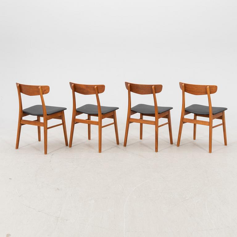 A set of 10 1960s Farstrup teak dining chairs.