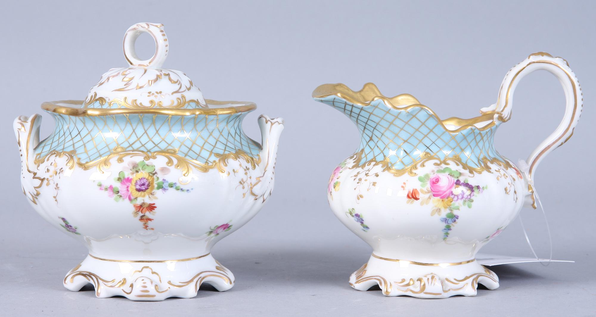 KAFFESERVIS, 10 delar, porslin, Tyskland, 1900-talets mitt.