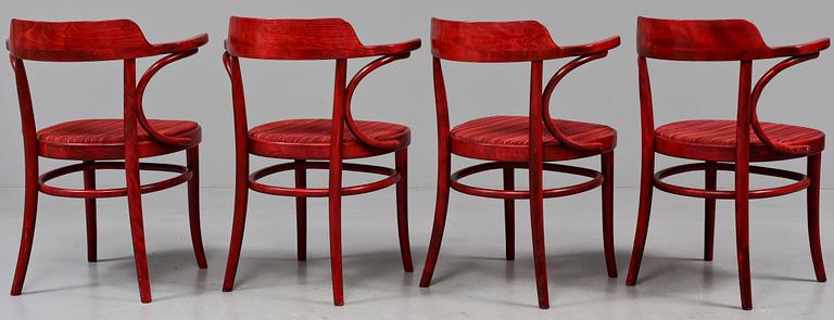 KARMSTOLAR, 4 st, "Cattelinstolen", Axel Kandell, Gemla, 1900-talets fjärde kvartal.