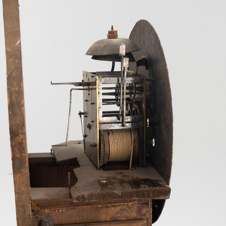 A rococo long case clock, Sweden, second half of the 18th century.