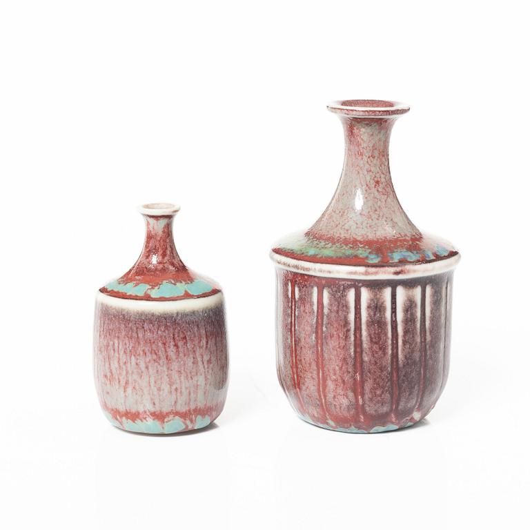 Stig Lindberg, four stoneware miniatures, Gustavsberg.