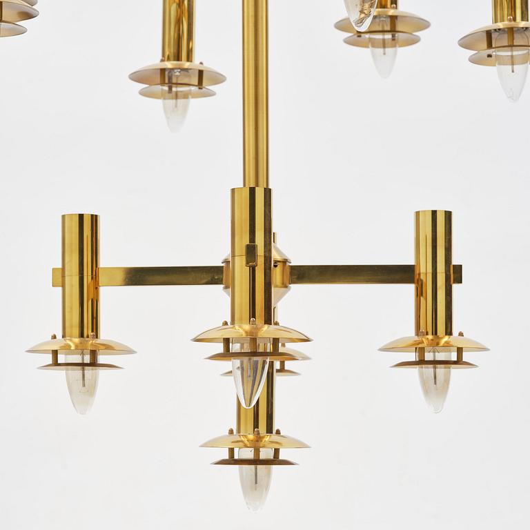 Holger Johansson, an imposing pair of ceiling lamps, Westal, Bankeryd, 1970s.