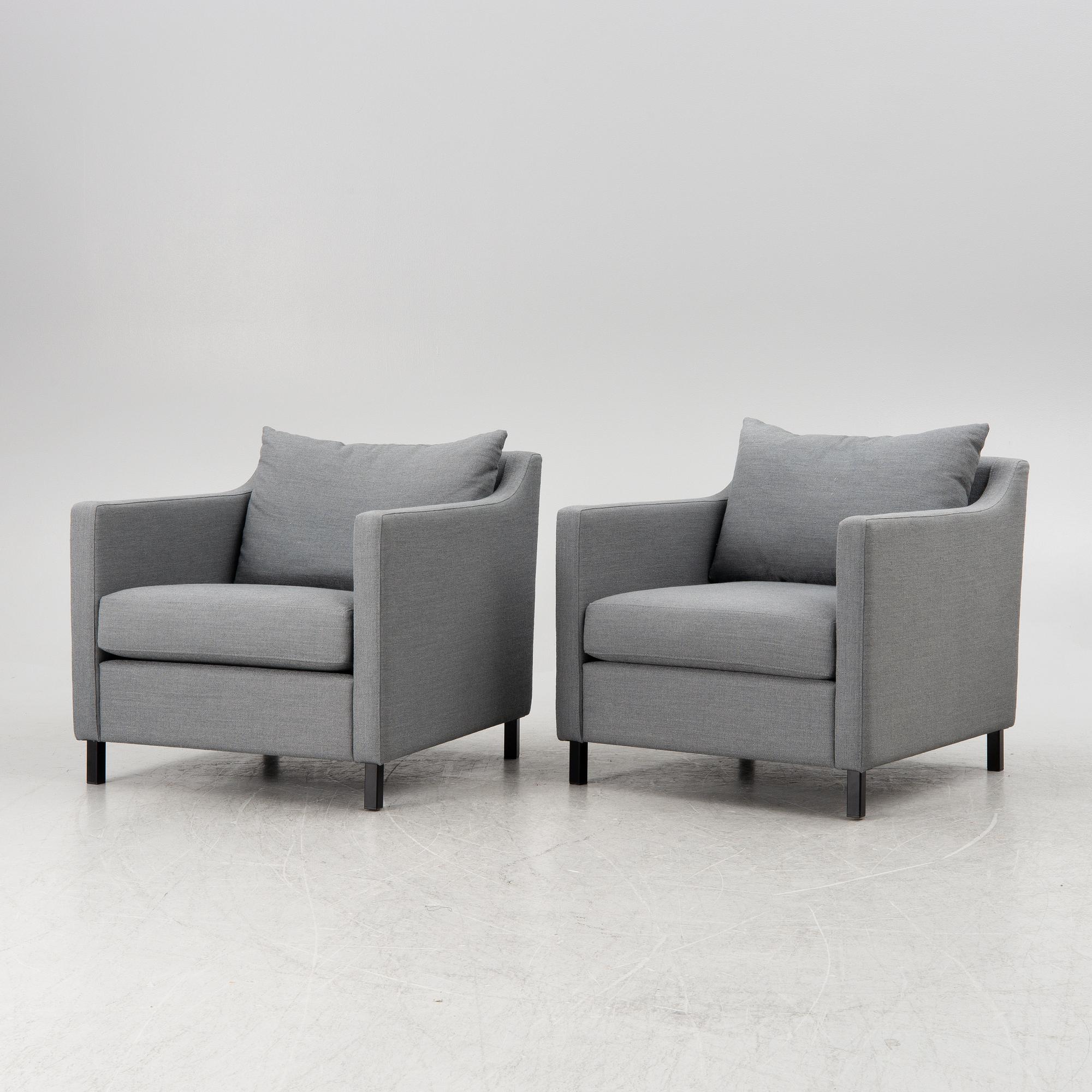 Armchairs, a pair, Slettvoll, Norway.