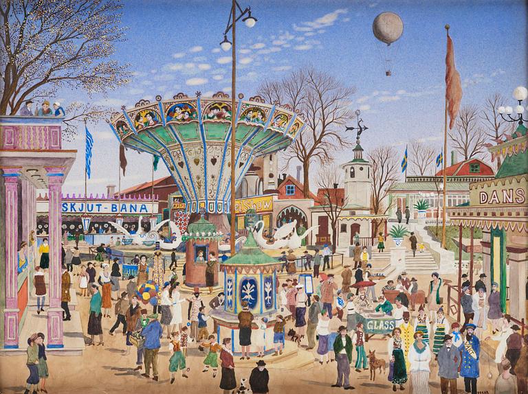Oskar Bergman, Summer day at Gröna Lund.