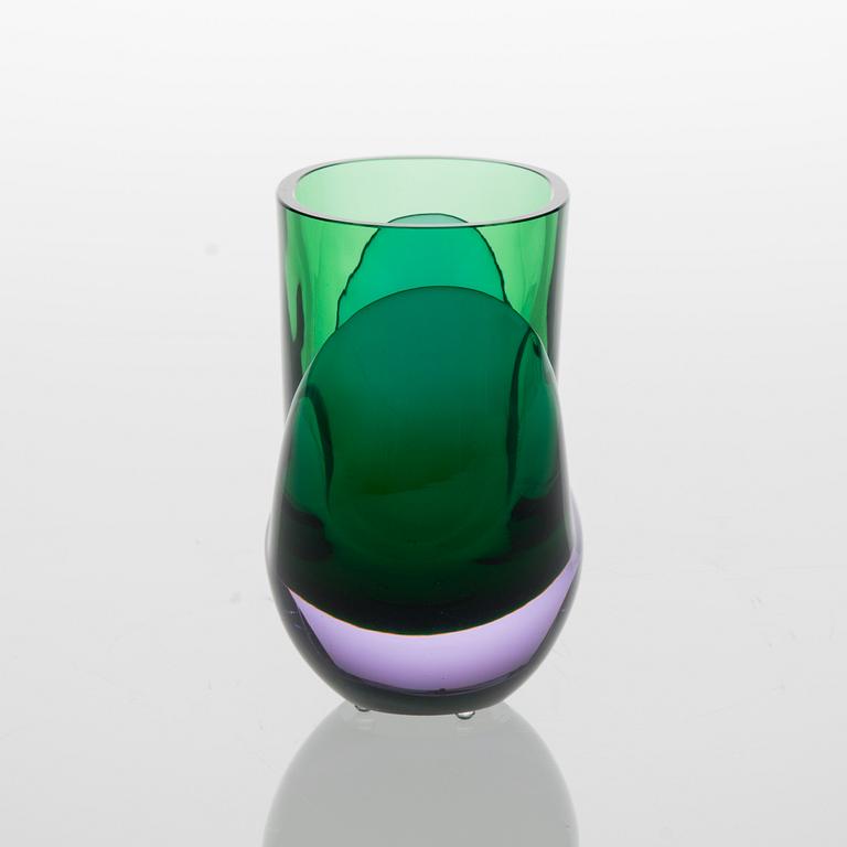 VAS, glas, "Kukka N 518", Heikki Orvola, Nuutajärvi Notsjö, 1970-tal.