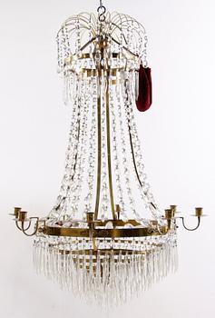 LJUSKRONA, gustaviansk stil. 8 ljusarmar, H 88.